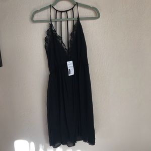 Strappy lacy little black dress